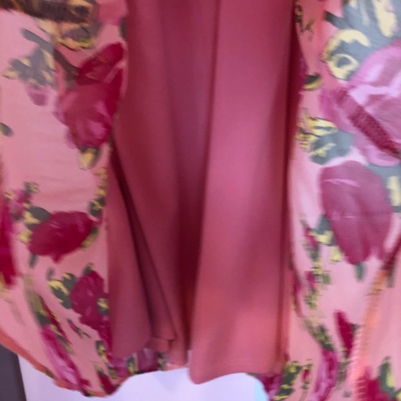Betsey Johnson Pink Flower Rose Print Dress - Picture 5 of 8